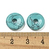 Synthetic Turquoise Donut/Pi Disc Charms G-G142-01K-3