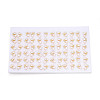Brass Natural Pearl Stud Earrings PEAR-N020-06T-5