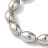 304 Stainless Steel Rice Beaded Bracelets for Women BJEW-B092-06P-2