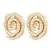 Vortex Spiral 304 Stainless Steel Stud Earrings for Women EJEW-F406-02A-G01-2
