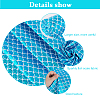 Fishscale Pattern Polyester Fabrics DIY-WH0304-508C-3