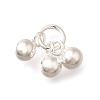 925 Sterling Silver 3 Round Ball Charms STER-L066-03S-1