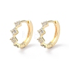 Brass Micro Pave Cubic Zirconia Hoop Earrings EJEW-P259-06G-1