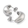 Non-Tarnish Teardrop 304 Stainless Steel Stud Earrings EJEW-P258-41P-2