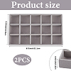 15 Grids Rectangle Wood Covered with Velvet Jewelry Trinket Display Trays AJEW-WH20054-062G-02-2
