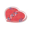 Valentine's Day Printed Heart Theme Acrylic Pendants OACR-B015-01B-05-2