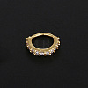 Brass Micro Pave Clear Cubic Zirconia Hoop Cartilage Earrings WG294E9-04-1