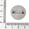 304 Stainless Steel Brooch Cabochon Settings STAS-E547-08K-P-4