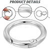 32Pcs Alloy Spring Gate Rings FIND-CN0002-50-5