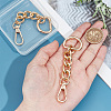 Unicraftale 2Pcs Aluminum & Iron & Zinc Alloy Oval Link Purse Strap Extenders FIND-UN0003-19KCG-5