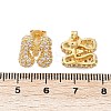 Brass Micro Pave Cubic Zirconia Stud Earrings EJEW-Z091-04G-M-3