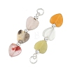 Natural & Synthetic Mixed Gemstone Pendants PALLOY-JF05724-02-2