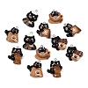 Coffee Theme Opaque Resin Pendants RESI-P052-04P-M-2
