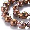 Natural Baroque Pearl Keshi Pearl Beads Strands PEAR-S021-198B-02-3