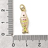 Brass Enamel Pendants KK-A266-39G-4