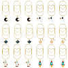 18Pcs 6 Style Iron Bookmark AJEW-FH00052-1
