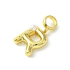 Rack Plating Brass with ABS Plastic Pearl European Dangle Charms KK-G501-02R-G-2