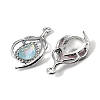 UV Plating Alloy Glass Pendants FIND-K032-37P-2