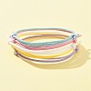 30Pcs 5 Color Adjustable Waxed Polyester Braided Cord Bracelets X1-BJEW-FZ00016-7