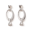 Rhodium Plated 925 Sterling Silver Key Clasps STER-F037-140P-2