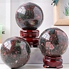 Natural Rhodonite Crystal Ball Display Decorations PW-WG27983-01-2