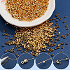 2000Pcs Brass Crimp Beads KK-SP0002-61G-5
