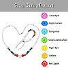 Natural & Synthetic Mixed Gemstone Round Beaded Necklace & Braided Bead Bracelet SJEW-AR0001-01-4