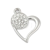 Rack Plating Alloy Micro Pave Rhinestone Pendants FIND-K020-03P-1