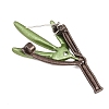 Electroplate Bamboo Shape Alloy Lapel Pins for Backpack Clothes JEWB-B037-01F-3