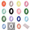 120Pcs 15 Colors Spray Painted Acrylic Linking Ring OACR-HY0001-01-1