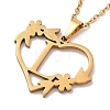 PVD Vacuum Plating 201 Stainless Steel Pendant Necklaces NJEW-R267-02L-G-4