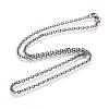 Ion Plating(IP) 304 Stainless Steel Cable Chain Necklaces NJEW-P251-01B-1