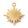 Real 18K Gold Plated 304 Stainless Steel Pendants STAS-A084-23G-05-2