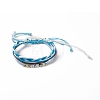 3Pcs 3 Style Plastic Braided Bead Bracelets Set BJEW-B065-10A-1