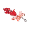 4Pcs Glass & Arcylic Pendant Decorations HJEW-TA00433-5