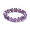 Natural Amethyst Beaded Stretch Bracelets BJEW-D446-E-40-2