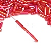 Transparent Colours Rainbow Glass Bugle Beads X-TSDB6MM165B-3