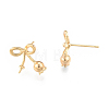 Brass Stud Earring Findings KK-N216-538-5