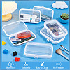 6Pcs Transparent PET Desktop Storage Zipper Boxes ABAG-WA0001-44C-5