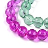 Baking Painted Transparent Glass Beads DGLA-M001-8mm-06-3