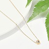 Ion Plating(IP) 304 Stainless Steel Cubic Zirconia Hexagon Pendant Cable Chain Necklaces NJEW-P320-16G-02-3