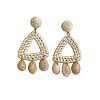 Raffia & Rattan Chandelier Earrings WG28300-01-5