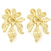 304 Stainless Steel Flower Stud Earrings for Women EJEW-U023-08G-2