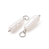 Natural Baroque Keshi Pearl Pendants PALLOY-JF05439-01-2