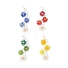 Baking Paint Glass Seed Beaded Big Pendants PALLOY-MZ01393-1
