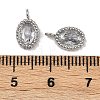304 Stainless Steel Micro Pave Cubic Zirconia Charms STAS-K302-01E-P-3