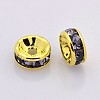 Brass Rhinestone Spacer Beads RB-A014-Z5mm-18G-NF-2