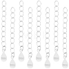 10Pcs 925 Sterling Silver Twisted Extender Chains STER-BBC0008-99-1
