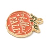 Thanksgiving Day Alloy Pendants X-ENAM-R007-01G-11-2