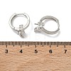 Brass Micro Pave Clear Cubic Zirconia Earring Findings KK-D226-04P-3